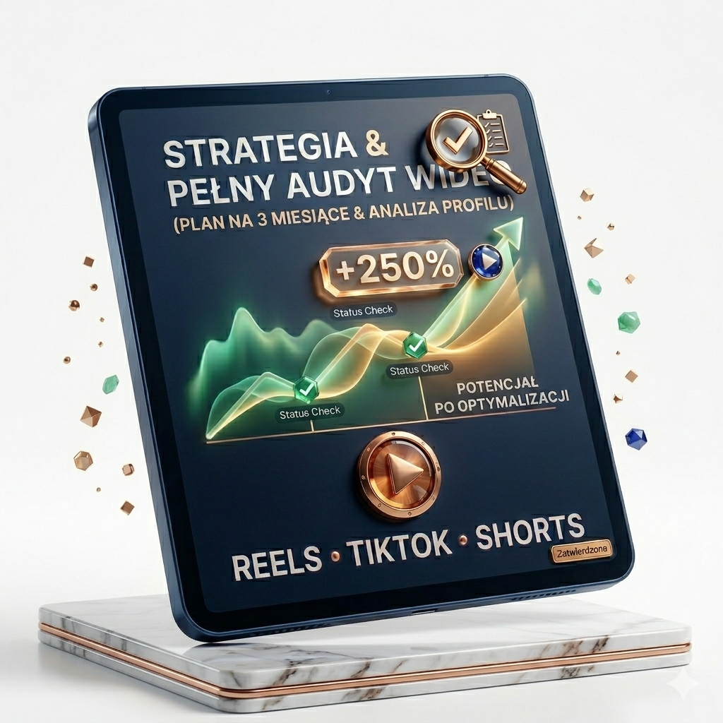 Audyt profilu social media pod Reels, TikTok, Shorts