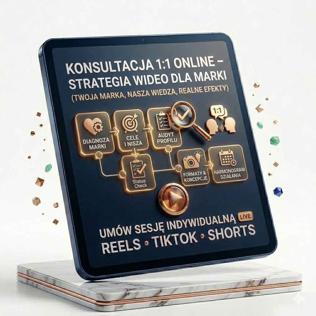 Konsultacja 1:1 online – strategia wideo dla marki